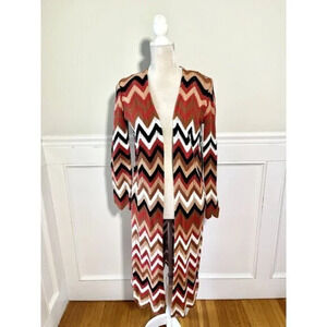 Forever 21 Chevron Duster Sweater Cardigan M